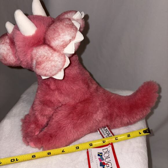 Douglas Triceratops Tracie Plush Pink Dinosaur Stuffed Animal 10" - Picture 6 of 11